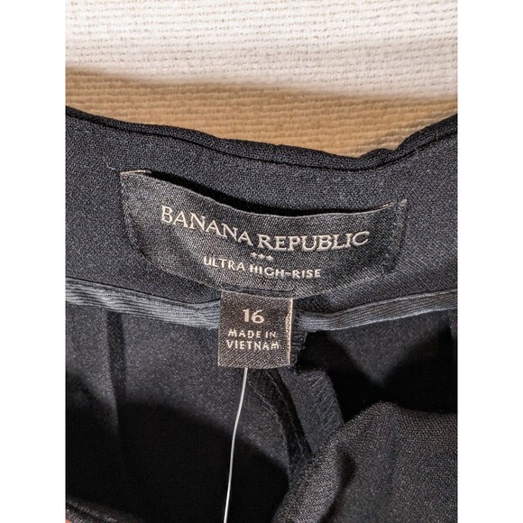 Banana Republic Womens Size 16 NWT Ultra-High Rise Tapered Pants Black 817461 - Picture 9 of 11
